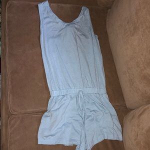 Blue tank top romper